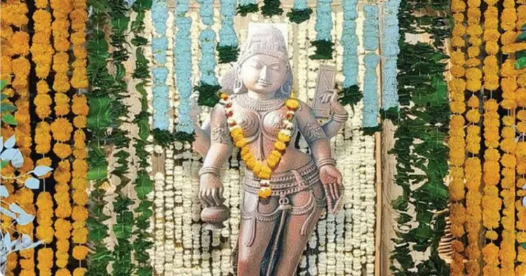Newly Installed murti of Saraswati mata at Bhojshala