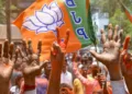 Victory celebrations after West Bengal assembly Elections 2026 were declared