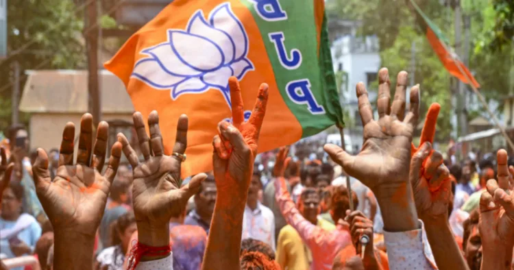 Victory celebrations after West Bengal assembly Elections 2026 were declared