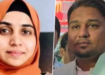 (Left) Key accused in TCS Corporate Jihad Case Nida Khan (Right) AIMIM corporator Matin Patel