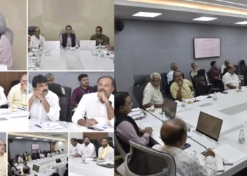 Andhra Pradesh State Chief Electoral Officer (CEO) Vivek Yadav, I.A.S., Additional Chief Electoral Officer Venkateswara Rao, and Assistant CEO Srinivasa Rao held a special meeting with representatives of various major political parties on May 26.