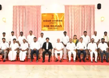 Tamil Nadu Ministers' Swearing-in Ceremony at the People's Mansion in Guindy, Chennai. May 21, 2026