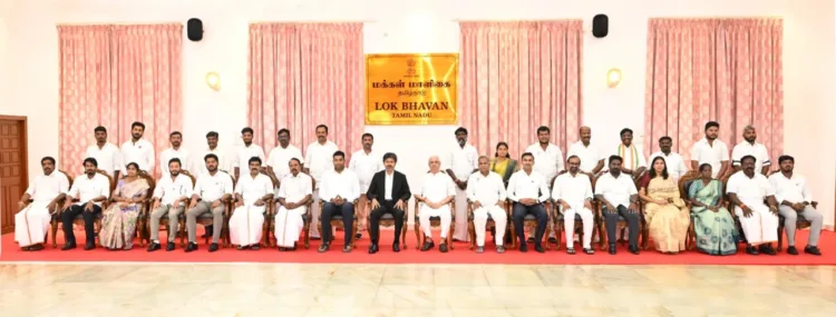 Tamil Nadu Ministers' Swearing-in Ceremony at the People's Mansion in Guindy, Chennai. May 21, 2026