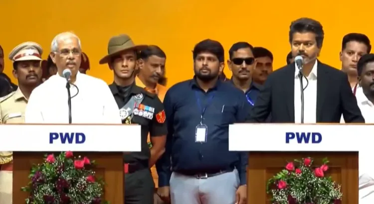 Tamil Nadu Governor Rajendra Vishwanath Arlekar CM Joseph Vijay Chief Minister.
