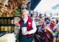 The Prime Minister was seen relishing jhalmuri at a local stall in West Bengal's Jhargram. (Image: X/@narendramodi)