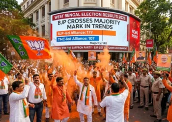 BJP surges ahead in West Bengal elections, early trends signal historic victory as TMC trails, hinting at major political shift in state