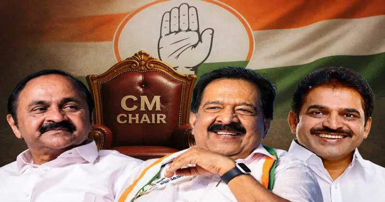 From left to right:
V. D. Satheesan, Ramesh Chennithala, K. C. Venugopal