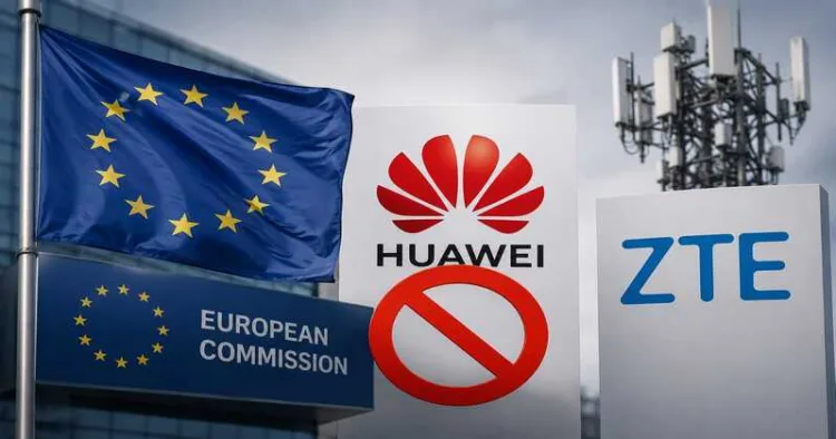 EU tightens pressure on telecom giants Huawei and ZTE as Brussels pushes tougher cybersecurity rules across Europe’s 5G networks.