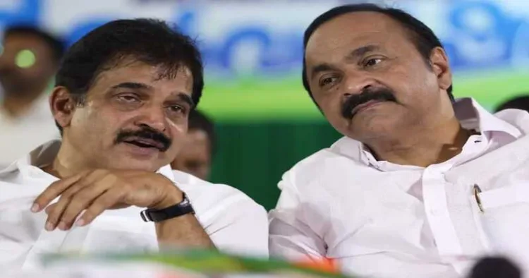 AICC General Secretary KC Venugopal and Opposition Leader VD Satheeshan
