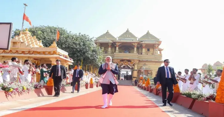 Prime Minister Narendra Modi at Somnath Mandir