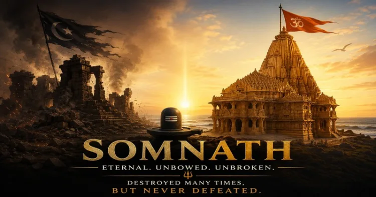Somnath Mandir's Journey Through Bloodshed and Rebirth (This image is generated from AI)