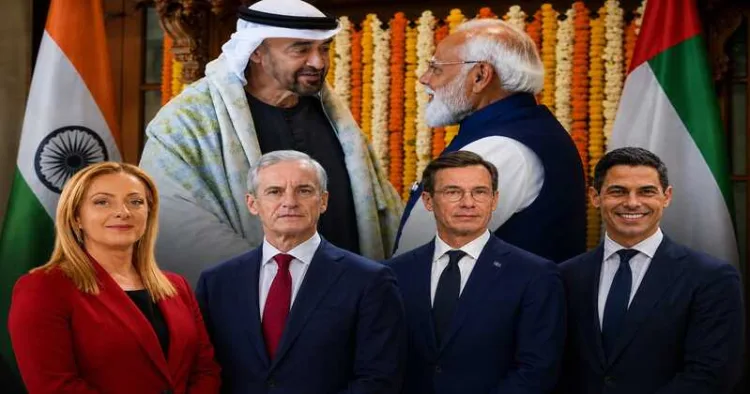 PM Modi is set to meet UAE President Mohamed bin Zayed Al Nahyan, Italian PM Meloni, Norwegian PM Store, Swedish PM Kristersson and Dutch PM Jetten during his five-nation West Asia-Europe tour.