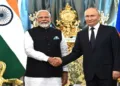 Prime minister Narendra Modi and Russian President Vladimir Putin