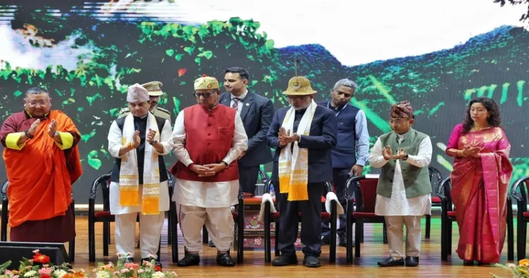 Union Minister for Communications and Development of Northeastern Region Jyotiraditya M. Scindia today participated in the 51st Statehood Day celebrations of Sikkim along with Vice President C.P. Radhakrishnan