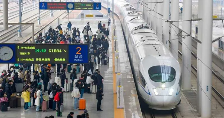 China’s Beijing–Shanghai high-speed rail corridor carries between 500,000 and 700,000 passengers daily