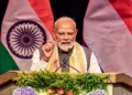 Prime Minister Narendra Modi addresses the Indian community in The Hague, Netherlands on 16 May, 2026