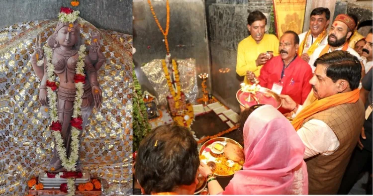 MP CM Dr Mohan Yadav performing puja at Dhar Bhojshala