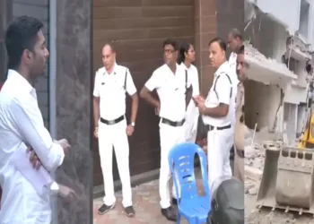 Kolkata Police visited TMC MP Abhishek Banerjee’s residence after the Kolkata Municipal Corporation issued notices to 17 properties linked to him