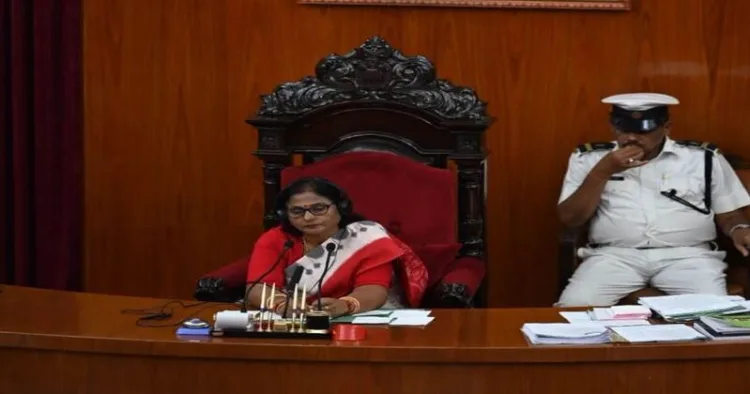 Odisha Legislative Assembly Speaker Surama Padhy conducting proceedings of the State Assembly in Bhubaneswar. (File Photo)
