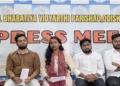 ABVP Odisha (Purv)State Secretary Deeptimayee Pratihari and others in a press conference