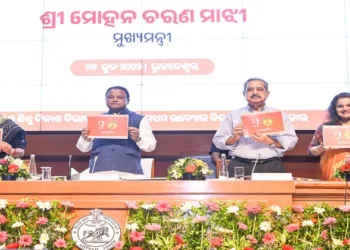 Chief Minister Mohan Charan Majhi at the launch of the Udyami Odisha MSME Programme and the Odisha Women Entrepreneurship Platform (WEP).