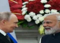 (Left) Russian President Vladimir Putin (Right) Prime Minister Narendra Modi (Image Credit: ANI)
