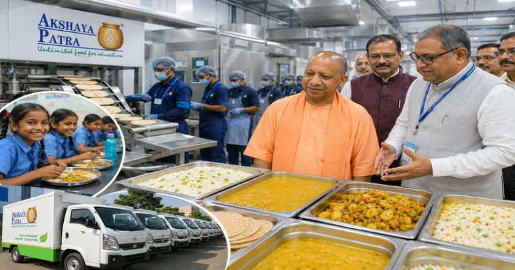 CM Yogi inaugurates Akshaya Patra Mega Kitchen in Gorakhpur to serve one lakh schoolchildren under PM POSHAN scheme