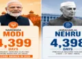 (Left) PM Narendra Modi (Right) Former PM Jawaharlal Nehru (This is an AI generated image)