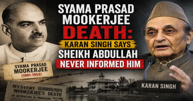 Karan Singh Kept in Dark: Sheikh Abdullah Never Informed J&K’s Sadr-e-Riyasat of Syama Prasad Mookerjee’s Death (This image is generated by AI)