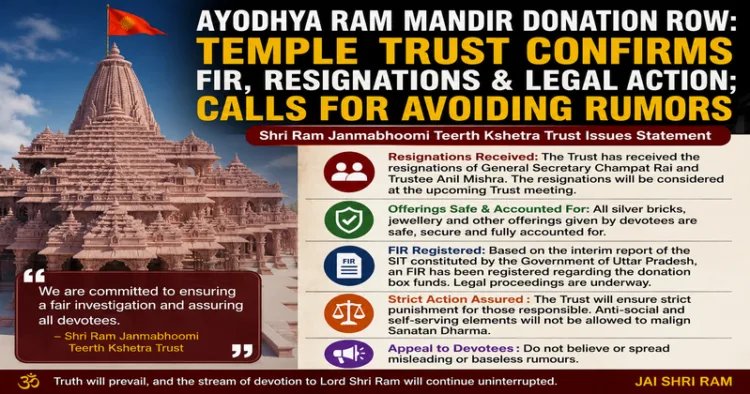 Ayodhya Ram Mandir Donation Row: Trust Confirms FIR, Resignations