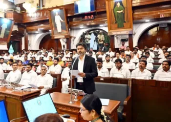 Tamil Nadu Chief Minister Joseph Vijay in the Legislative Assembly