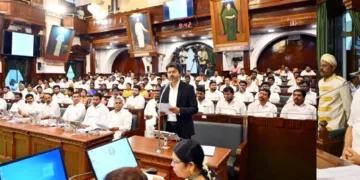 Tamil Nadu Chief Minister Joseph Vijay in the Legislative Assembly