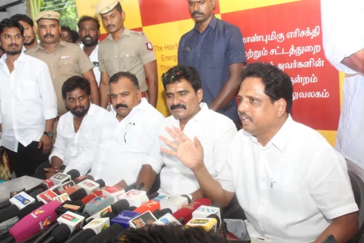 Madurai CPM MP Su Venkatesan speaking to media on June 21, 2026