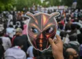 Visuals from the site of protests