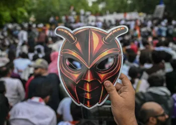 Visuals from the site of protests