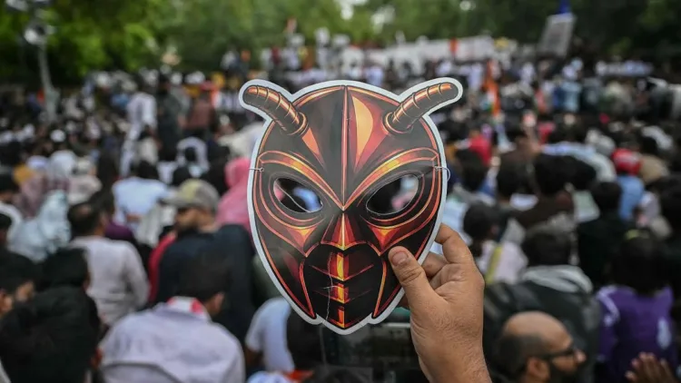 Visuals from the site of protests