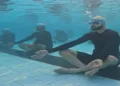 Indian Navy performs yoga underwater