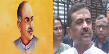 (Left) Dr Shyama Prasad Mookerjee (Right) West Bengal CM Suvendu Adhikari