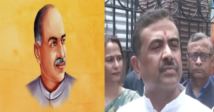 (Left) Dr Shyama Prasad Mookerjee (Right) West Bengal CM Suvendu Adhikari