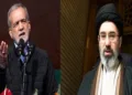 Iran President Masoud Pezeshkian and Supreme Leader Mojtaba Khamenei