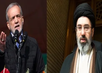 Iran President Masoud Pezeshkian and Supreme Leader Mojtaba Khamenei
