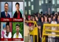 (Left) Six Naga Civilians who were killed (Right)Hundreds of grief-stricken people at the Jawaharlal Institute of Medical Sciences (JNIMS) in Imphal East, where the mortal remains were taken to the mortuary
