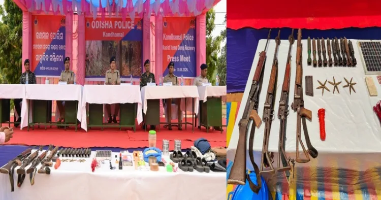 Security forces undertake anti-Maoist campaign in Odisha in Kandhamal and Malkangiri and seize huge cache of arms