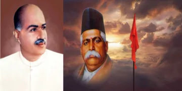 (Left) Dr. Shyama Prasad Mookerjee (Right) of Dr Keshav Baliram Hedgewar