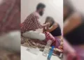 Screen grab from the viral video of Ayaaz Madare and the victim