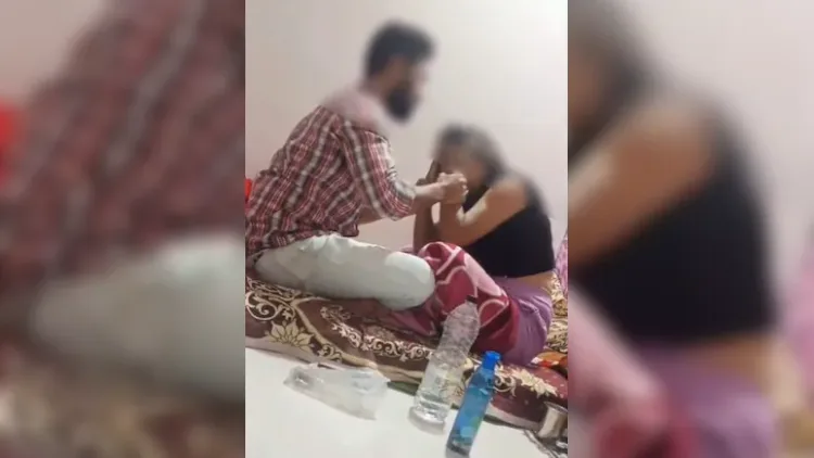 Screen grab from the viral video of Ayaaz Madare and the victim
