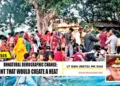 North 24 Parganas: A large crowd of Bangladeshis residing in West Bengal gathers at the Hakimpur border crossing in the Basirhat subdivision of North 24 Parganas district to cross over to Bangladesh