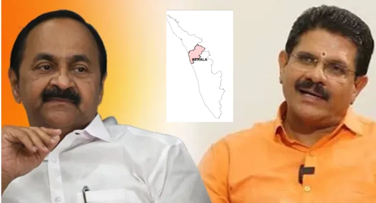 Keralam CM VD Sateeshan and VHP Keralam General Secretary Adv. Anil Vilayil (Left to Rght)