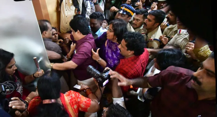 Scuffle at the Tiruvananthapuram Municipal Corporation on June 25