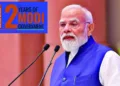 Prime Minister Narendra Modi addressing the NDA leaders meeting, marking his becoming India’s longest-serving elected prime minister and the completion of 12 years of the NDA government, at
Bharat Mandapam, in New Delhi